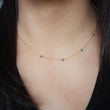 Emerald Wire Wrapped Layering Necklace