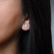 White Pearl Stud Earrings 5.5-6mm