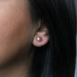 Light Mauve Pearl Stud Earrings 8mm