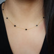 Black Tourmaline Wire Wrapped Layering Necklace