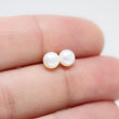 White Pearl Stud Earrings 4-5mm