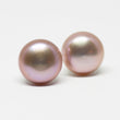 Light Mauve Pearl Stud Earrings 8mm