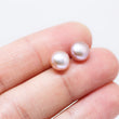 Light Mauve Pearl Stud Earrings 8mm