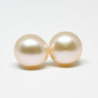 Peach Pink Pearl Stud Earrings 8mm