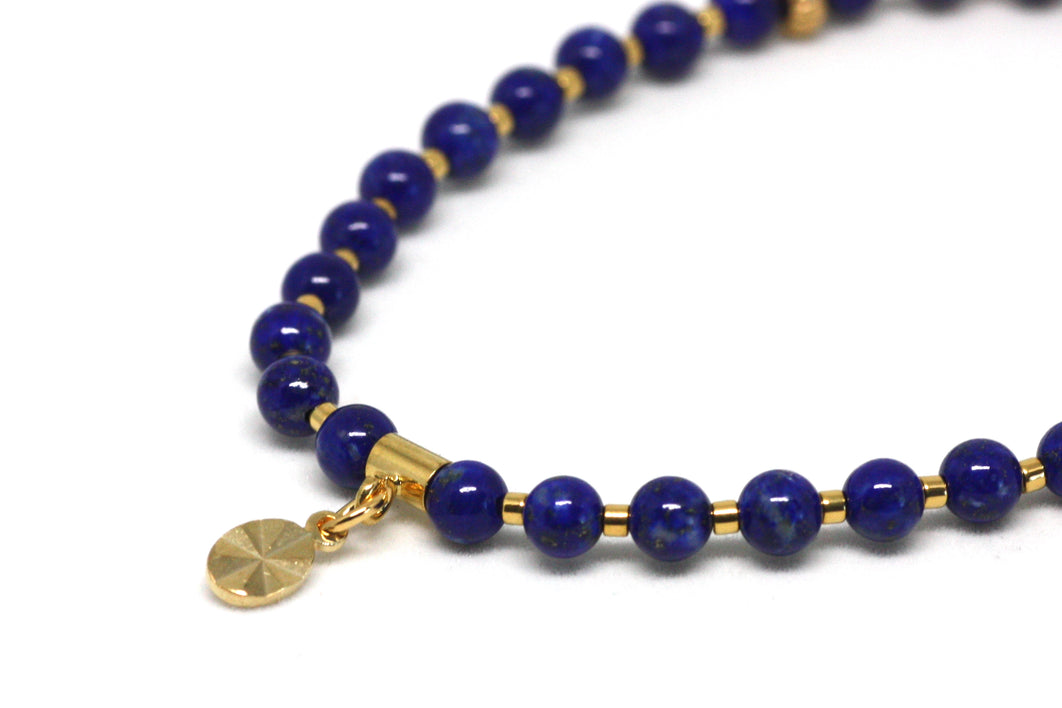 Lapis Lazuli and Gold Wrist Tasbih