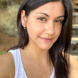 White Pearl Small Hoop Earrings in Gold