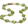 Peridot Bracelet in Wire Wrapped Gold