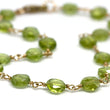 Peridot Bracelet in Wire Wrapped Gold