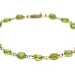 Peridot Bracelet in Wire Wrapped Gold