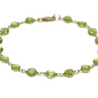 Peridot Bracelet in Wire Wrapped Gold