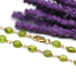 Peridot Bracelet in Wire Wrapped Gold