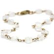 Rainbow Moonstone Bracelet in Wire Wrapped Gold