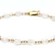 Rainbow Moonstone Bracelet in Wire Wrapped Gold
