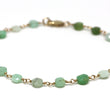 Chrysoprase Bracelet in Wire Wrapped Gold