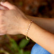 Watermelon Tourmaline Bracelet in Wire Wrapped Rose Gold