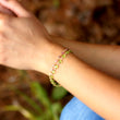 Peridot Bracelet in Wire Wrapped Rose Gold