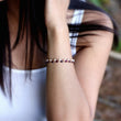 Peach Pearl Bracelet in Wire Wrapped Rose Gold