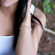 Peach Pearl Bracelet in Wire Wrapped Rose Gold