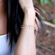 Peach Pearl Bracelet in Wire Wrapped Rose Gold
