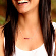 Garnet Bar Necklace