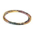 Watermelon Tourmaline and Gold Wrap Bracelet