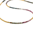 Watermelon Tourmaline and Gold Wrap Bracelet