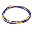Lapis Lazuli and Gold Wrap Bracelet