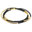 Black Onyx and Gold Wrap Bracelet