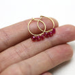 Ruby Small Hoop Earrings in Gold