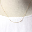 White Pearl Bar Necklace