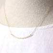 White Pearl Bar Necklace