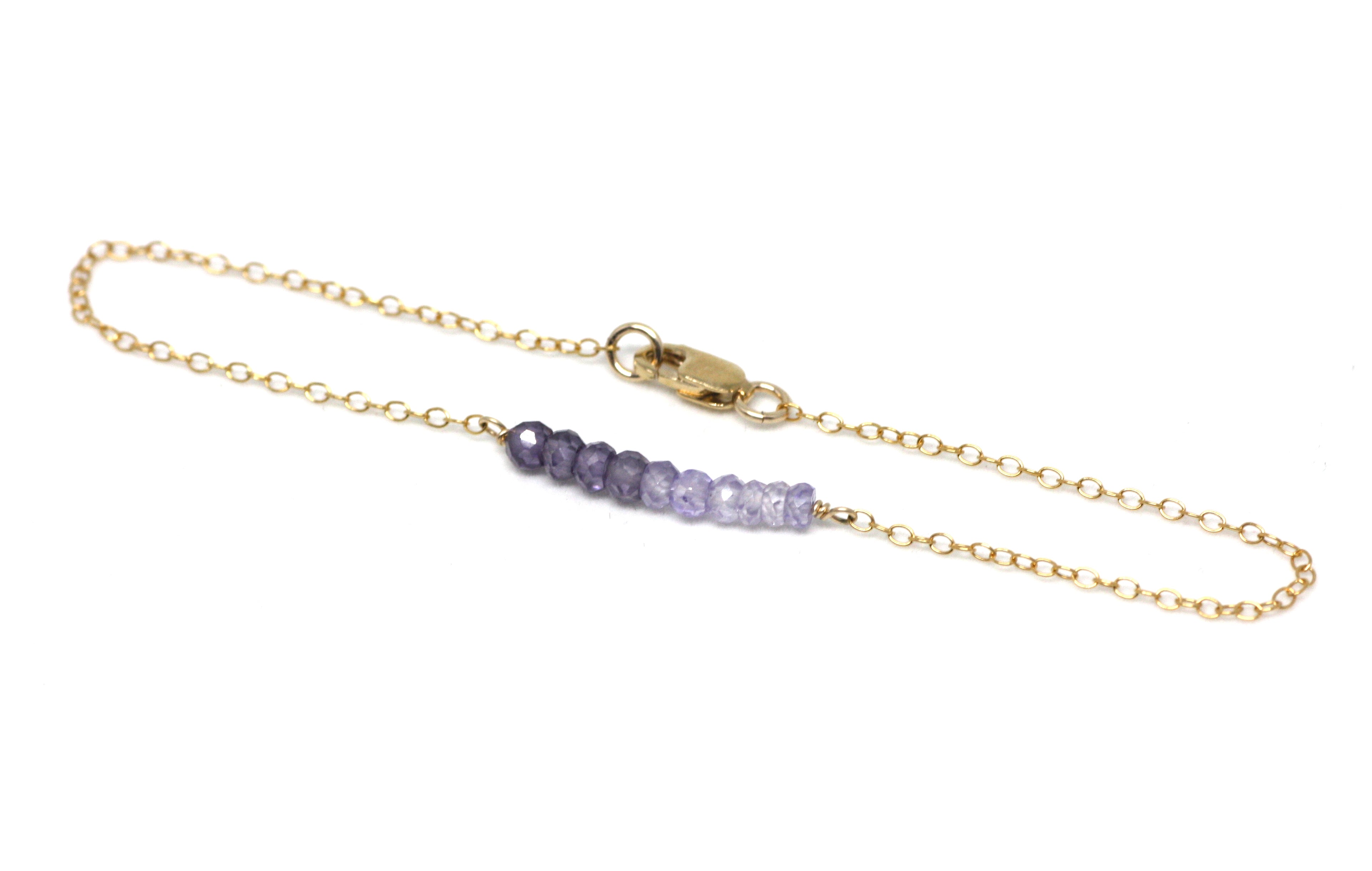 Amethyst Petite Bar Bracelet