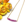 Pink Ruby Petite Bar Bracelet