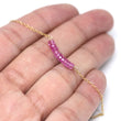 Pink Ruby Petite Bar Bracelet