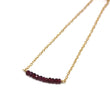 Garnet Petite Bar Bracelet