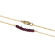 Garnet Petite Bar Bracelet