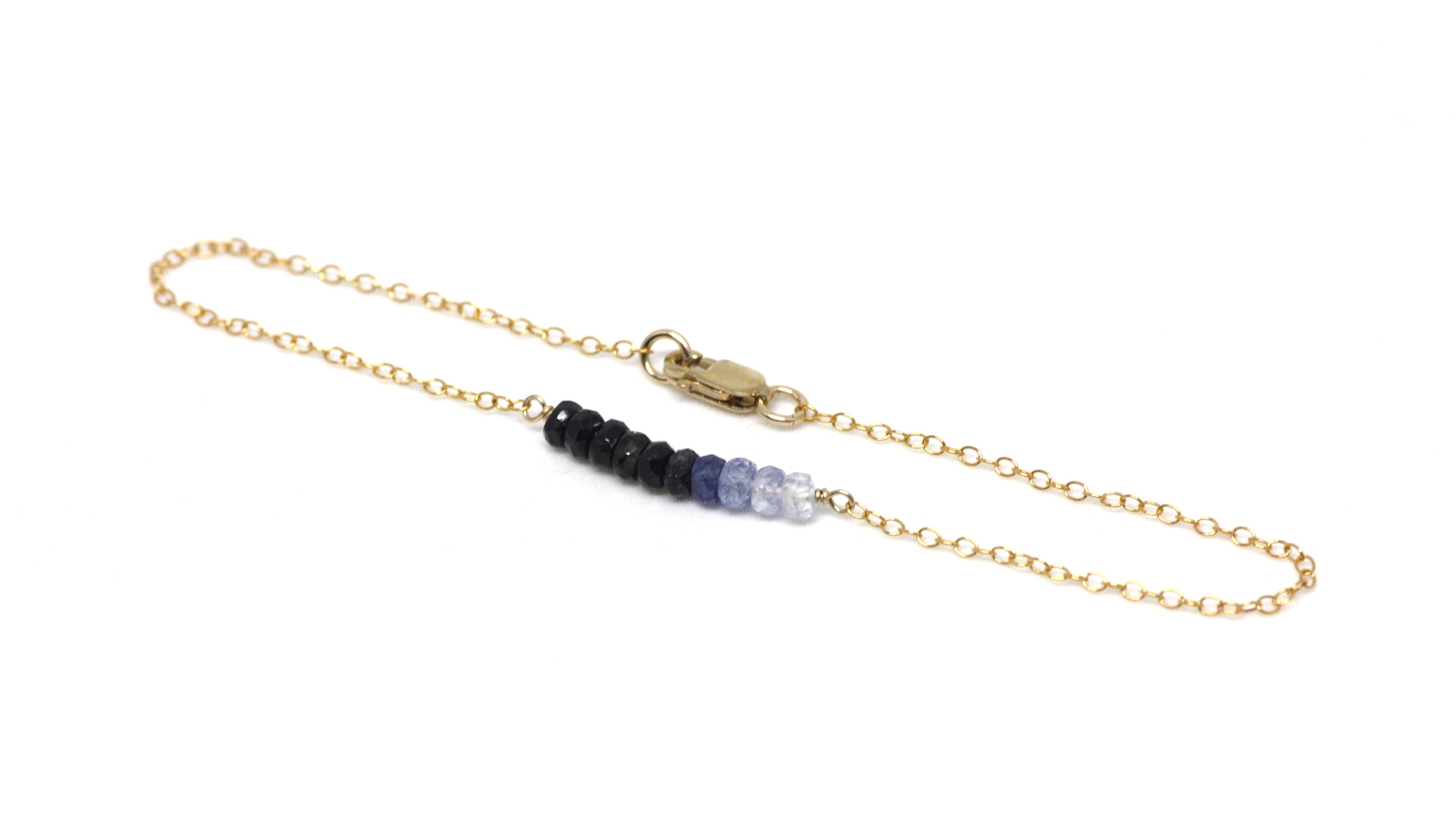 Sapphire Petite Bar Bracelet