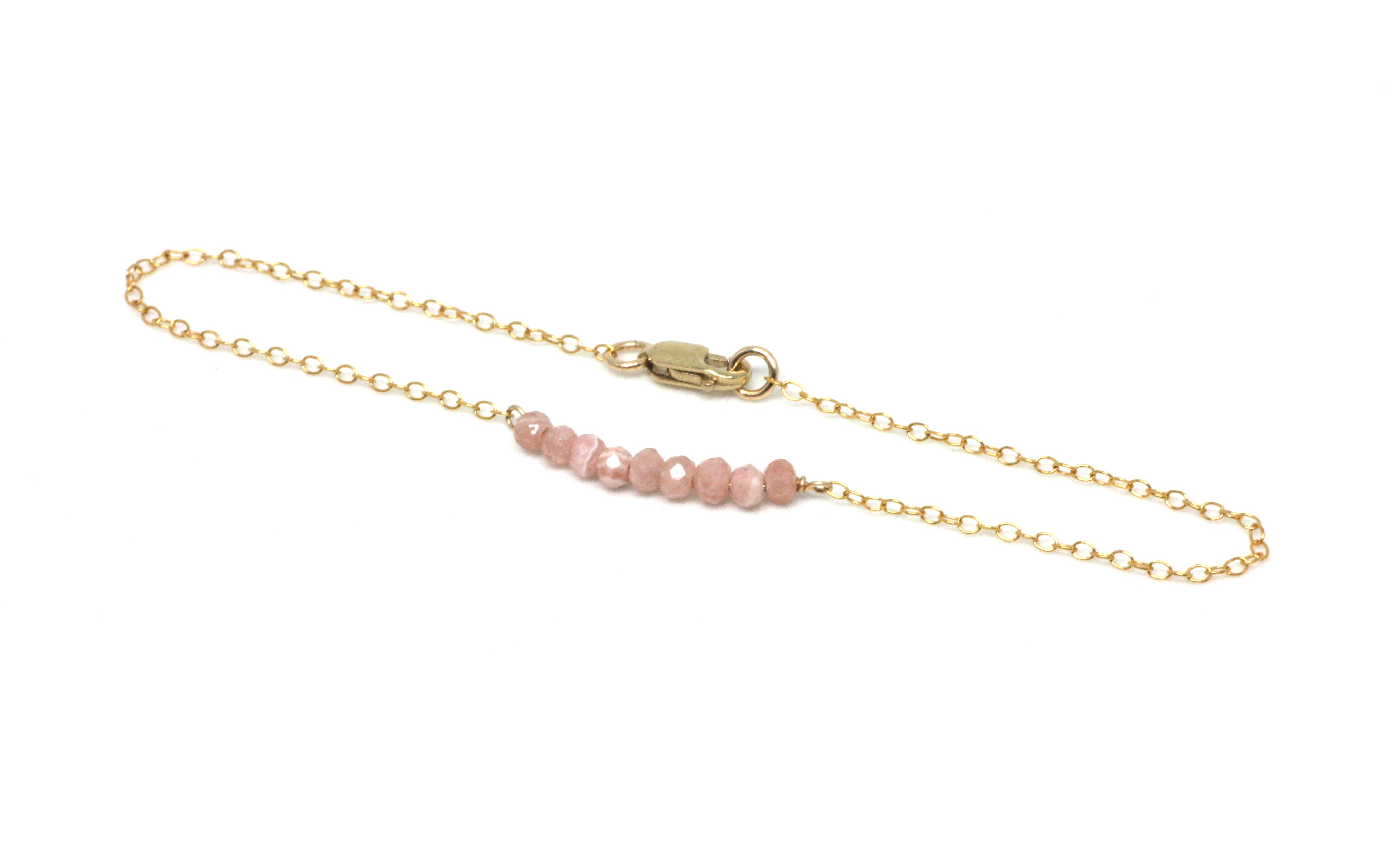 Rhodocrosite Petite Bar Bracelet