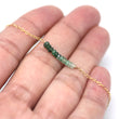 Emerald Petite Bar Bracelet