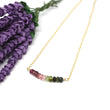 Watermelon Tourmaline Petite Bar Bracelet