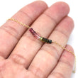 Watermelon Tourmaline Petite Bar Bracelet