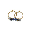Sapphire Small Hoop Earrings in Gold