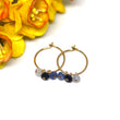Sapphire Small Hoop Earrings in Gold
