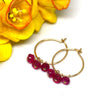 Ruby Small Hoop Earrings in Gold