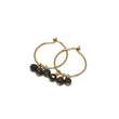 Pyrite Small Hoop Earrings in Gold