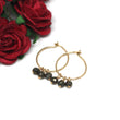 Pyrite Small Hoop Earrings in Gold