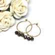 Pyrite Small Hoop Earrings in Gold