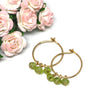 Peridot Small Hoop Earrings in Gold