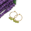 Peridot Small Hoop Earrings in Gold