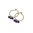 Lapis Lazuli Small Hoop Earrings in Gold